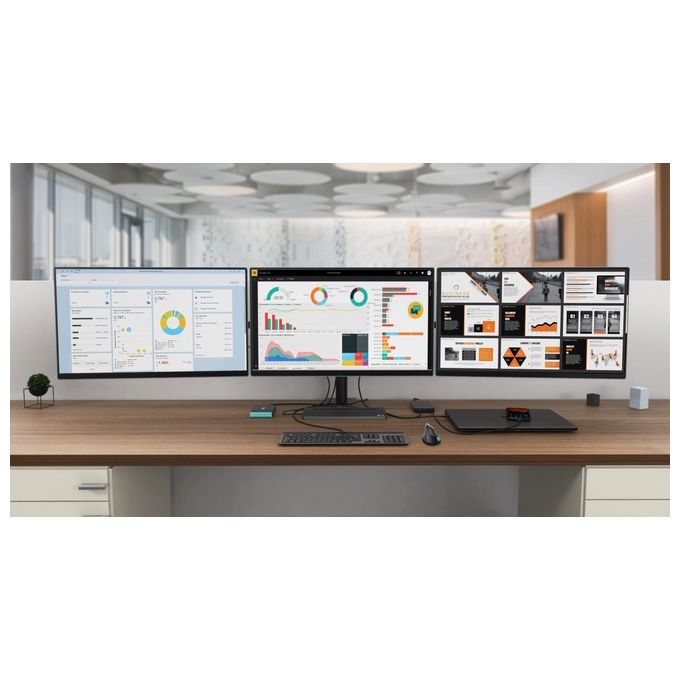 I-tec C31FLATDOCKPDPRO Docking Station USB-C 4K 3 Display Power Delivery 85W Ethernet Gigabit colore Grigio