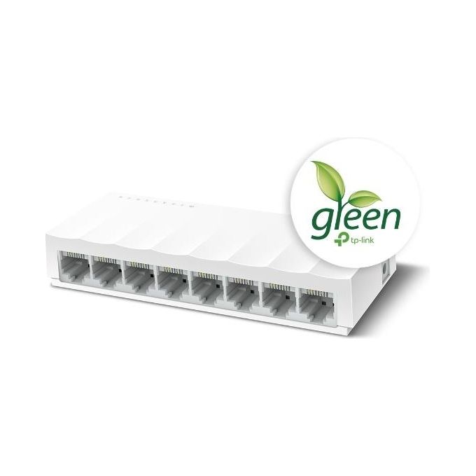 TP-Link Switch Fast Ethernet a 8 porte 10-100 Mbps splitter Ethernet desktop hub Ethernet plug and play senza ventola non gestito (LS1008)