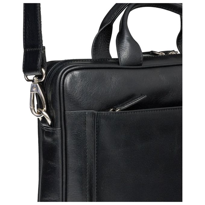 Dbramante1928 BG15GTBL0929 Amalienborg Borsa in Pelle per Notebook 15'' 8 Scomparti Tracolla Rimovibile colore Nero