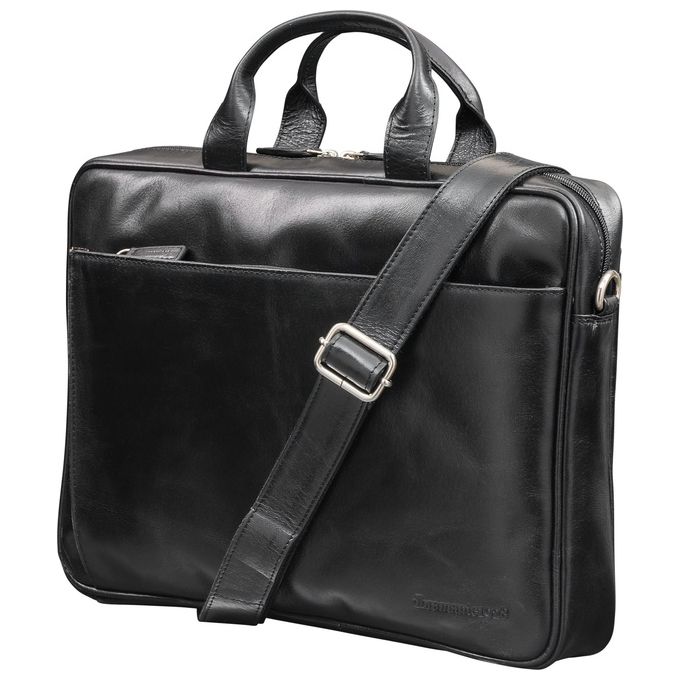 Dbramante1928 BG15GTBL0929 Amalienborg Borsa in Pelle per Notebook 15'' 8 Scomparti Tracolla Rimovibile colore Nero