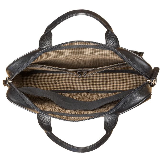 Dbramante1928 BG15GTBL0929 Amalienborg Borsa in Pelle per Notebook 15'' 8 Scomparti Tracolla Rimovibile colore Nero