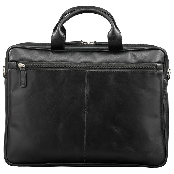 Dbramante1928 BG15GTBL0929 Amalienborg Borsa in Pelle per Notebook 15'' 8 Scomparti Tracolla Rimovibile colore Nero