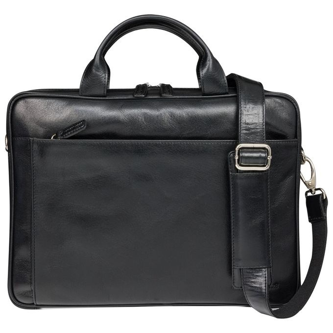 Dbramante1928 BG15GTBL0929 Amalienborg Borsa in Pelle per Notebook 15'' 8 Scomparti Tracolla Rimovibile colore Nero