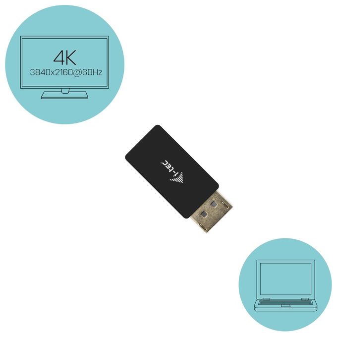 I-tec DDP2VGAADA Cavo di Interfaccia e Adattatore Displayport Vga Nero