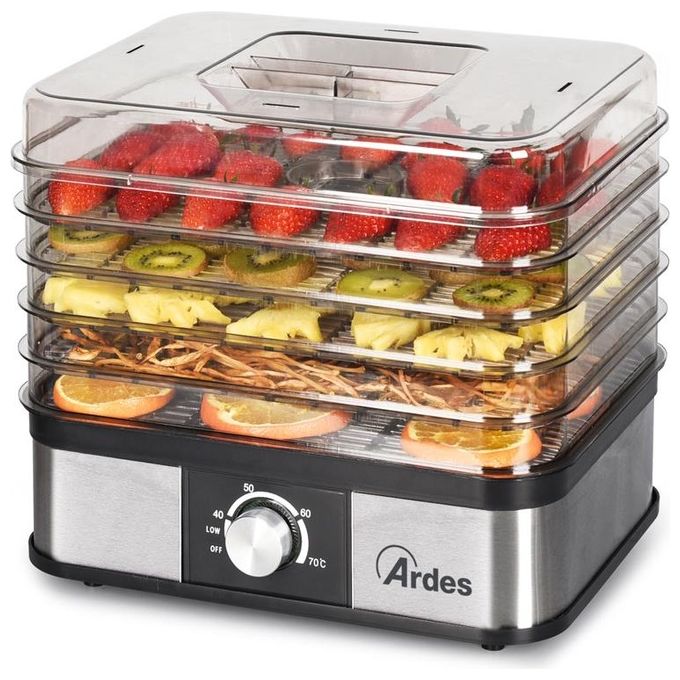 Ardes AR1K15 Jessica Essiccatore Alimentare 5 Ripiani Temperatura Regolabile 40 70°C 245W colore Nero