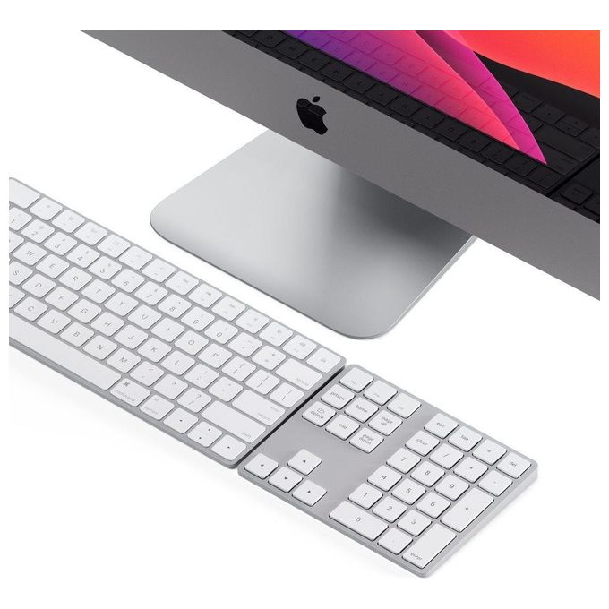 Satechi ST-XLABKS Tastierino Numerico Wireless Bluetooth 33 Tasti in Alluminio con Scorciatoie macOS e Ricarica USB-C colore Argento
