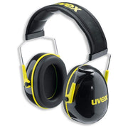 Uvex 2600002 K2 Cuffie Protezione Udito Antirumore 32 dB EN 352-1 Memory Foam colore Nero Giallo