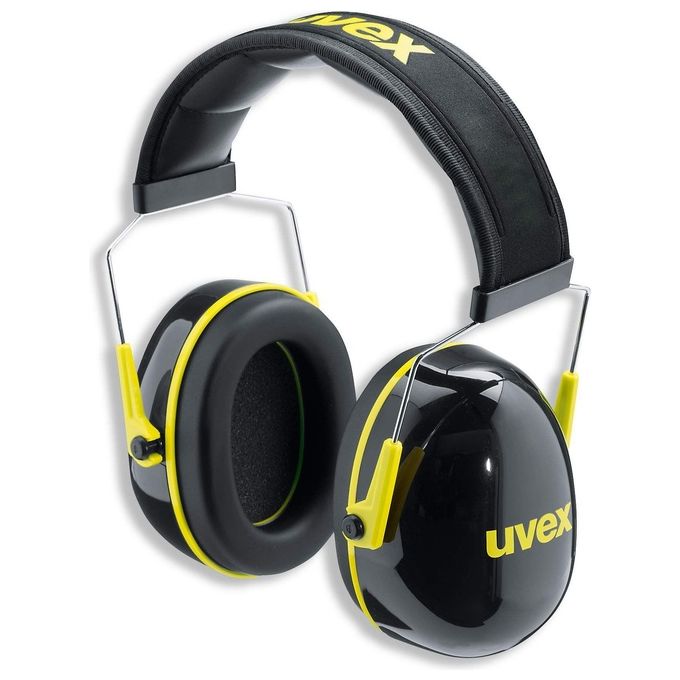 Uvex 2600002 K2 Cuffie Protezione Udito Antirumore 32 dB EN 352-1 Memory Foam colore Nero Giallo