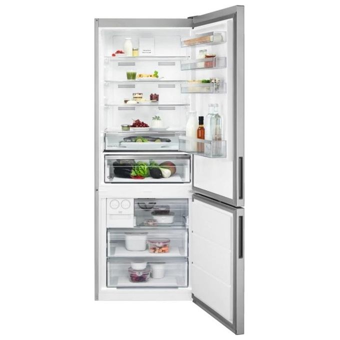 AEG RCB646E3MX Frigorifero Combinato 481 L 192 cm Classe E 43 dB No Frost MultiFlow colore Inox Antimpronta