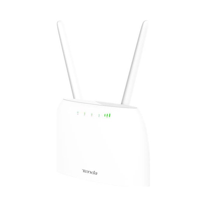 Tenda 4G06 Router Wireless 4G LTE VoLTE 300 Mbps WiFi N300 Banda Singola 2.4 GHz Slot SIM 2 Antenne Staccabili colore Bianco