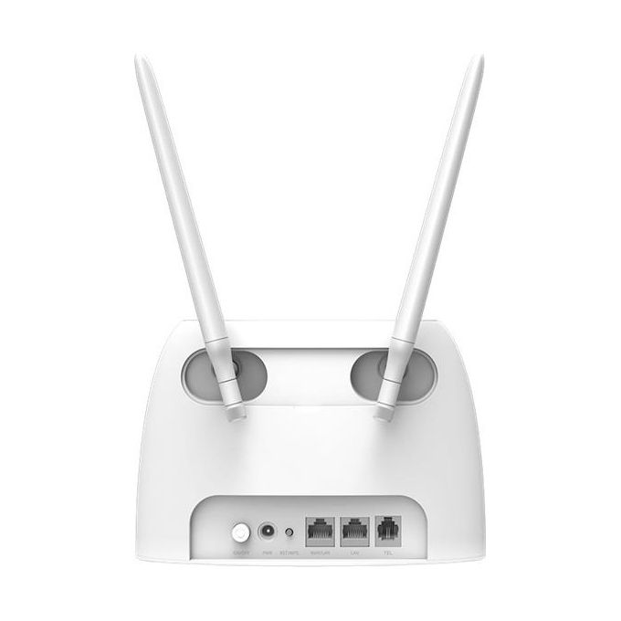 Tenda 4G06 Router Wireless 4G LTE VoLTE 300 Mbps WiFi N300 Banda Singola 2.4 GHz Slot SIM 2 Antenne Staccabili colore Bianco