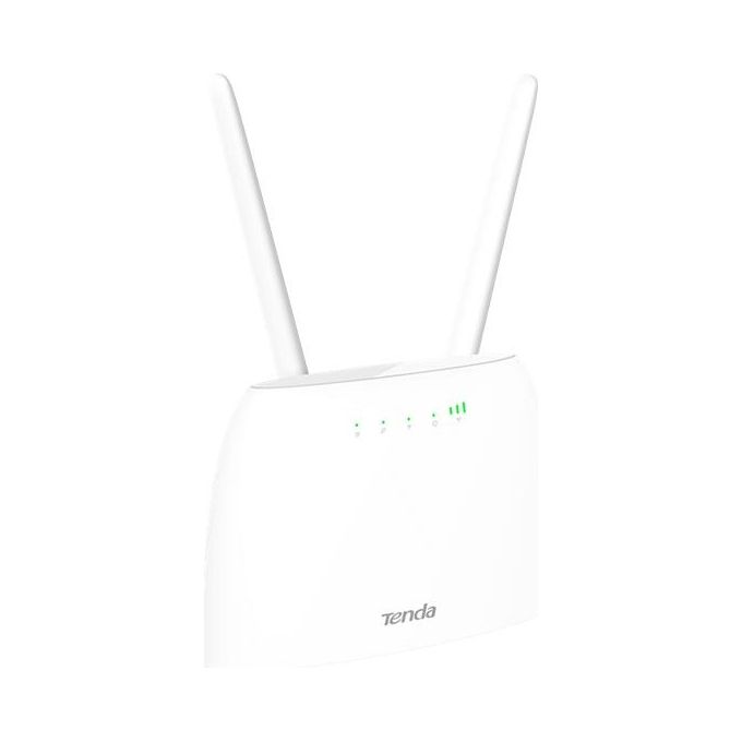 Tenda 4G06 Router Wireless 4G LTE VoLTE 300 Mbps WiFi N300 Banda Singola 2.4 GHz Slot SIM 2 Antenne Staccabili colore Bianco