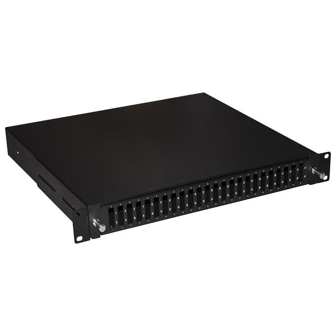 Link Cassetto Fibra Ottica 24 Porte per Adattatori SC Duplex 1 Unita' per Installazione 19'' Nero