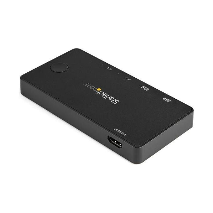 StarTech SV211HDUC Switch KVM USB-C a 2 porte 4K 60Hz HDMI 2x USB-C 1x HDMI 2x USB-A alimentato via bus cavi inclusi colore Nero