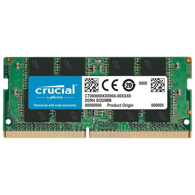 Crucial CT8G4SFRA32A Memoria RAM SO-DIMM DDR4 8GB 3200MHz CL22 1.2V Non ECC Unbuffered PC4-25600