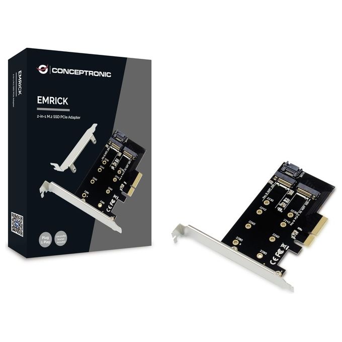 Conceptronic EMRICK04B Scheda di Interfaccia e Adattatore M.2 Interno