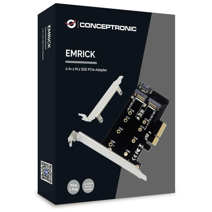 Conceptronic EMRICK04B Scheda di Interfaccia e Adattatore M.2 Interno