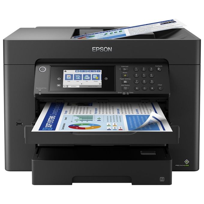 Epson WF-7840DTWF WorkForce Pro Stampante Multifunzione Inkjet A3 25 ppm Wi-Fi Ethernet ADF Fronte Retro Fax colore Nero