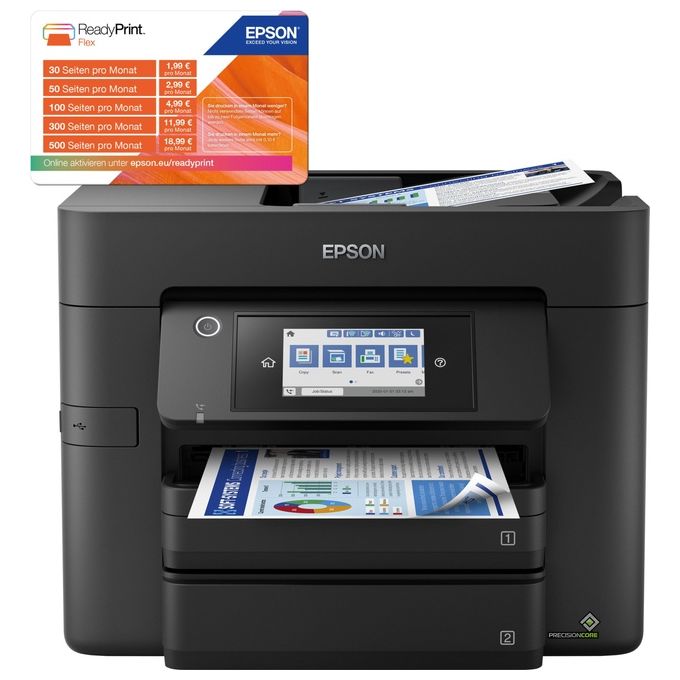 Epson WF-4830DTWF WorkForce Pro Stampante Multifunzione Inkjet A4 4 in 1 Wi-Fi NFC ADF Fronte Retro 25 ppm colore Nero
