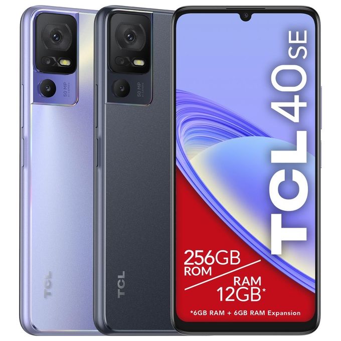 TCL 40SE Smartphone 6GB 256GB Display 6.75'' Dual SIM 4G Android 13 colore Dark Gray