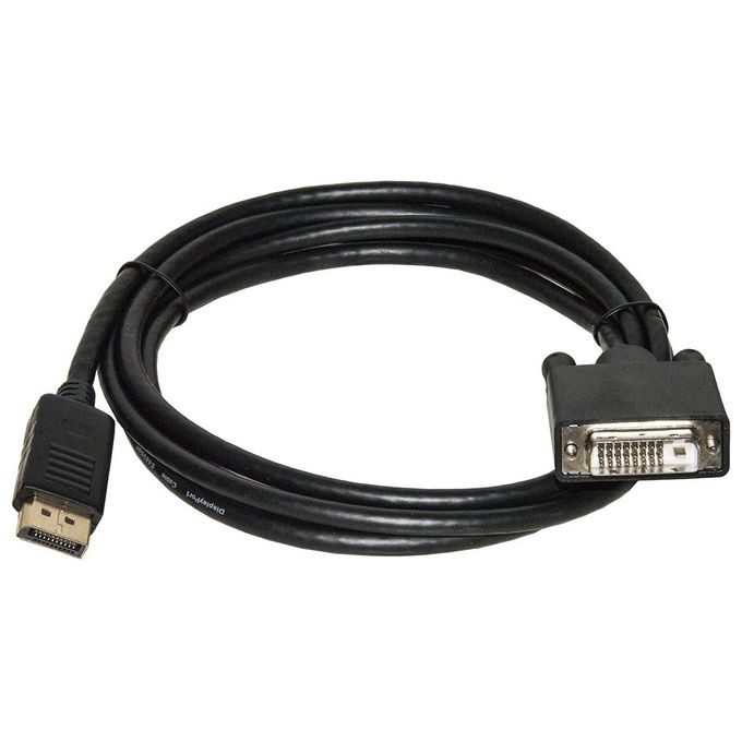Link cavo displayport 1.2 maschio - dvi maschio contatti dorati mt. 3