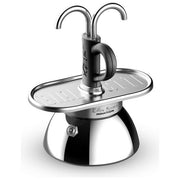 Bialetti 0007310 Mini Express Induction Caffettiera Moka 2 Tazze 100 ml Alluminio Acciaio Inox colore Nero