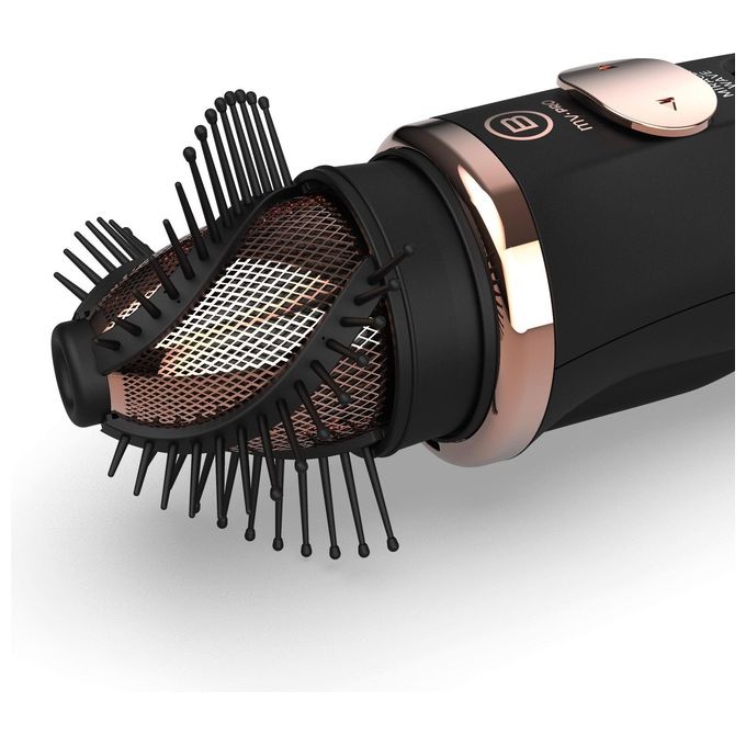 BELLISSIMA 11747 My Pro Miracle Wave GH19 Spazzola ad Aria Modellante 1100 W Rotazione Automatica Ceramica colore Nero Rosa