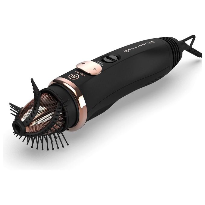 BELLISSIMA 11747 My Pro Miracle Wave GH19 Spazzola ad Aria Modellante 1100 W Rotazione Automatica Ceramica colore Nero Rosa