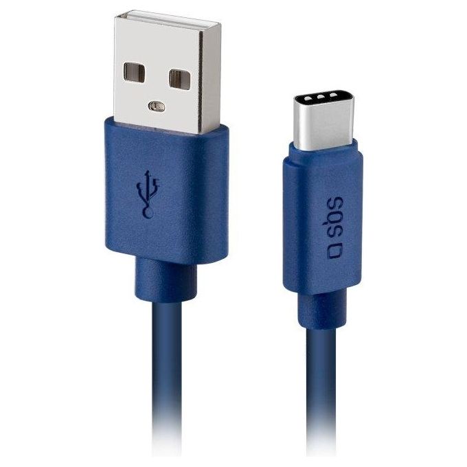 Sbs Cavo Dati e Ricarica Type C Collezione Polo 1mt Blu