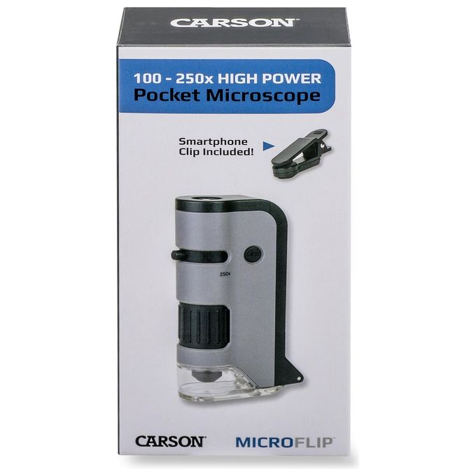 Carson MicroFlip 100x - 250x LED Pocket Microscopio Digitale