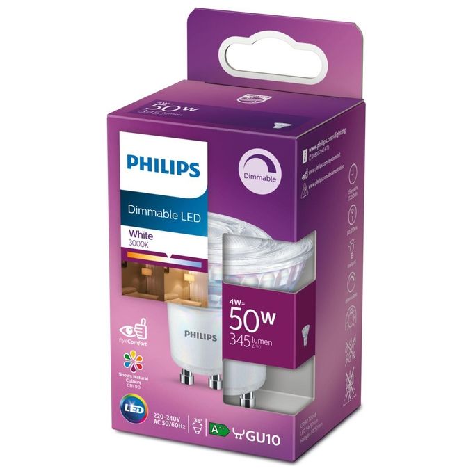 Philips Faretto Led 50W Gu10 Luce Bianco Regolabile