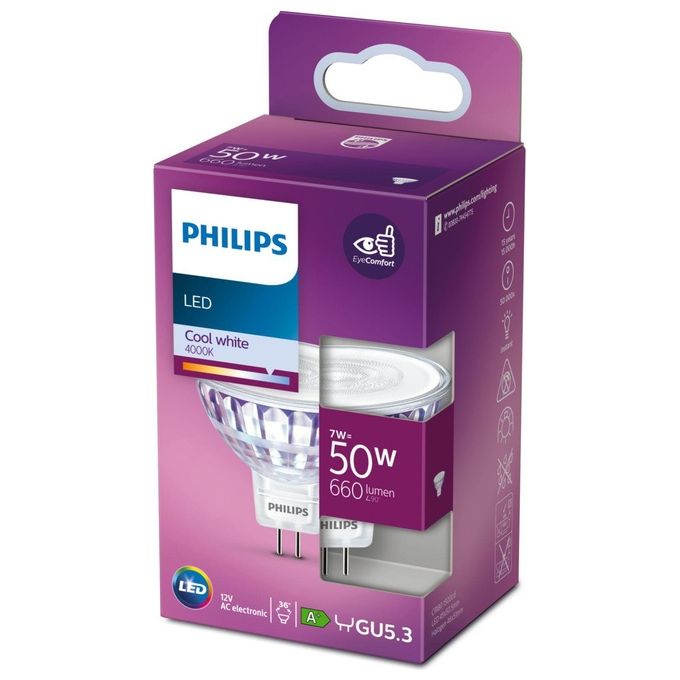 Philips Faretto Led 50W Gu5.3 Luce Bianco Freddo