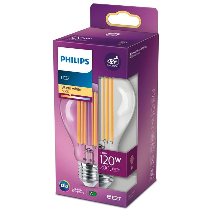 Philips Goccia Lampadina Led 120W e27 Luce Bianco Caldo