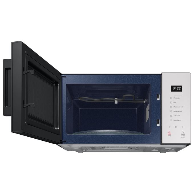 Samsung Grill Bespoke Cottura Sana MG23T5018GE Forno a Microonde con Grill 23 Litri Potenza 800W Sistema TDS Quick defrost Cottura a Vapore Home Dessert Vaporiera Bianco Porcellana-Nero