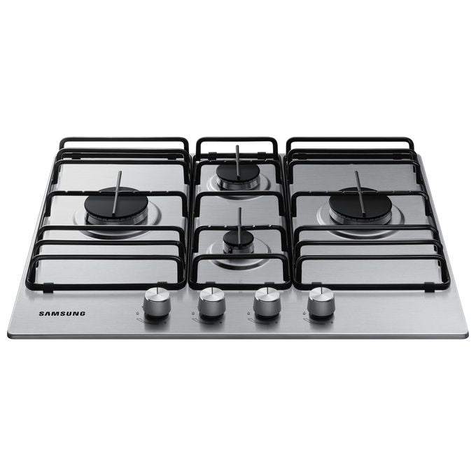 Samsung NA64H3110BS Piano Cottura a Gas 4 Zone Knob Dial Griglie Smaltate 60 cm Acciaio Inox