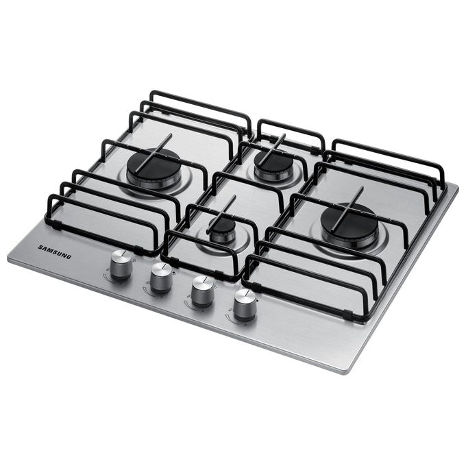 Samsung NA64H3110BS Piano Cottura a Gas 4 Zone Knob Dial Griglie Smaltate 60 cm Acciaio Inox
