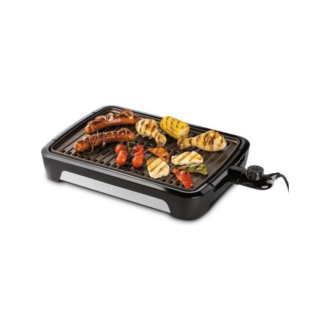 Russell Hobbs Smokeless BBQ Grill 1350W Nero Larga Piastra in Acciaio 49.7x 33.5cm