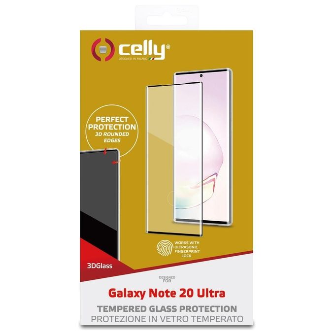 Celly 3D Glass per Samsung Galaxy Note 20+ Black