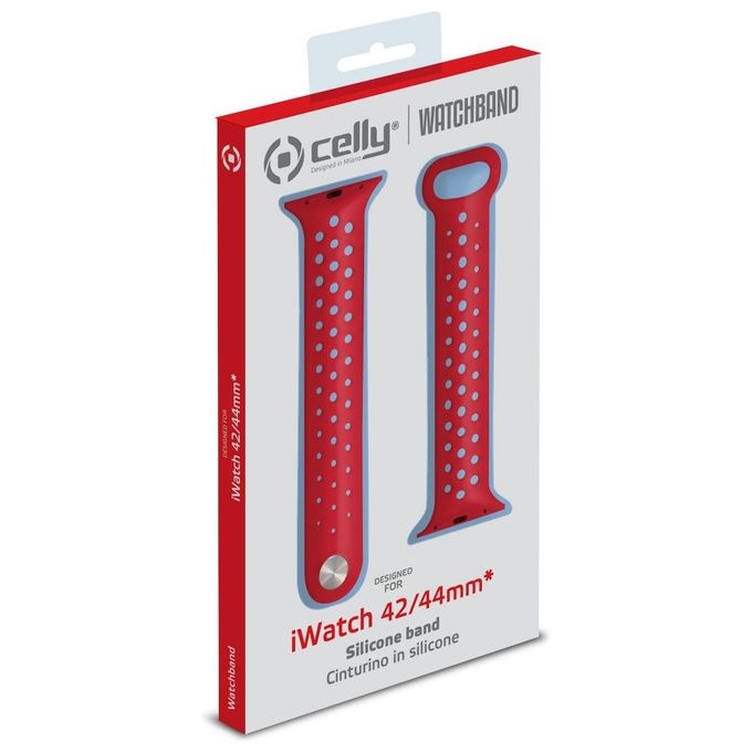 Celly Cinturino per Apple Watch 42-44mm Rosso