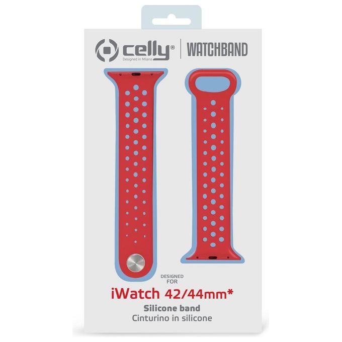 Celly Cinturino per Apple Watch 42-44mm Rosso