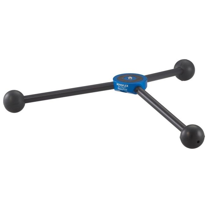 Novoflex BP BasicPod Mini Treppiede Mini da Tavolo 3 Gambe Carico Massimo 15 Kg Altezza Minima 1,6 cm Altezza Massima 14,5 cm Peso 52 g colore Blu