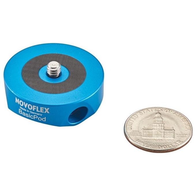 Novoflex BP BasicPod Mini Treppiede Mini da Tavolo 3 Gambe Carico Massimo 15 Kg Altezza Minima 1,6 cm Altezza Massima 14,5 cm Peso 52 g colore Blu