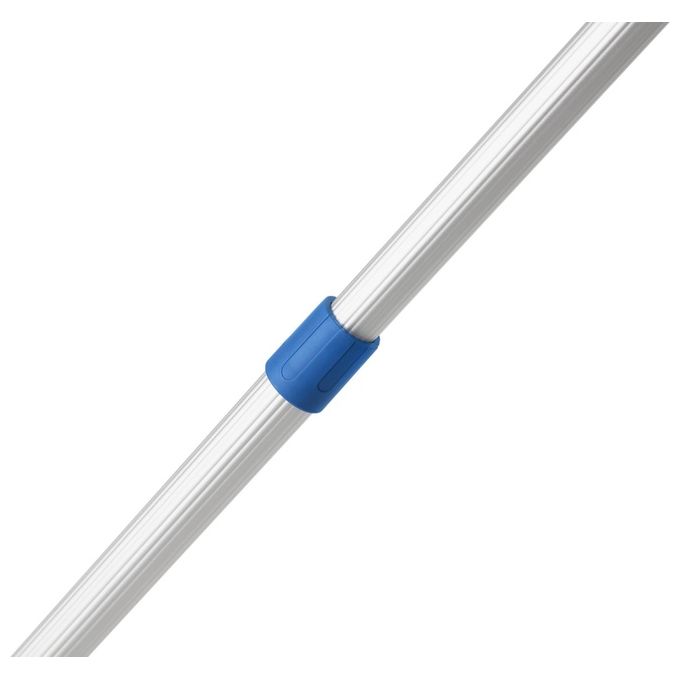 Bestway 58635 AquaScoop Retino per Piscina Piatto Asta Telescopica 163 cm Alluminio 3 Sezioni colore Grigio Blu