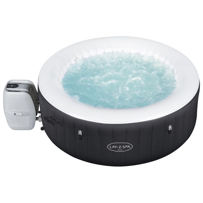 Bestway 60001 Lay-Z-Spa Miami AirJet Piscina Idromassaggio Gonfiabile 180x66 cm 4 Persone 40°C Freeze Shield colore Nero