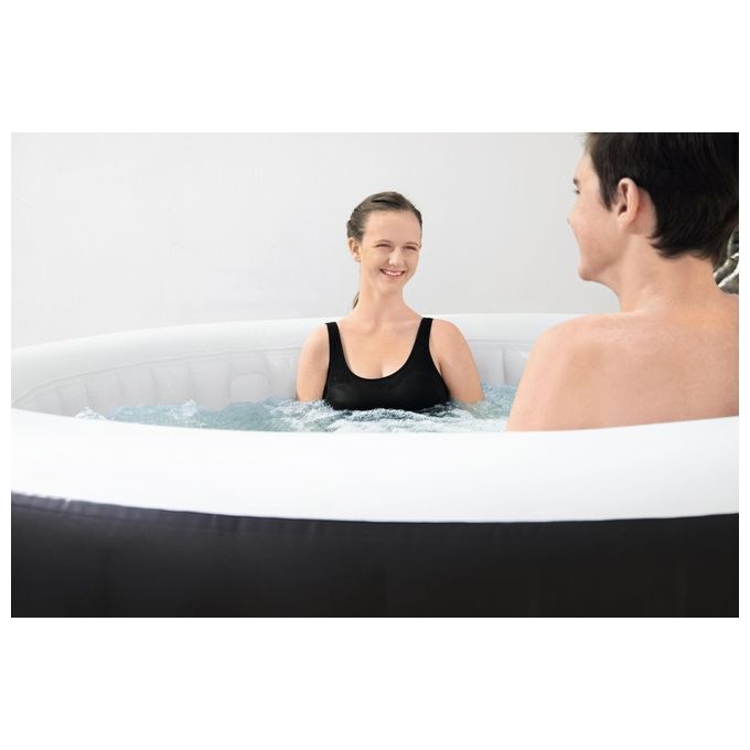 Bestway 60001 Lay-Z-Spa Miami AirJet Piscina Idromassaggio Gonfiabile 180x66 cm 4 Persone 40°C Freeze Shield colore Nero