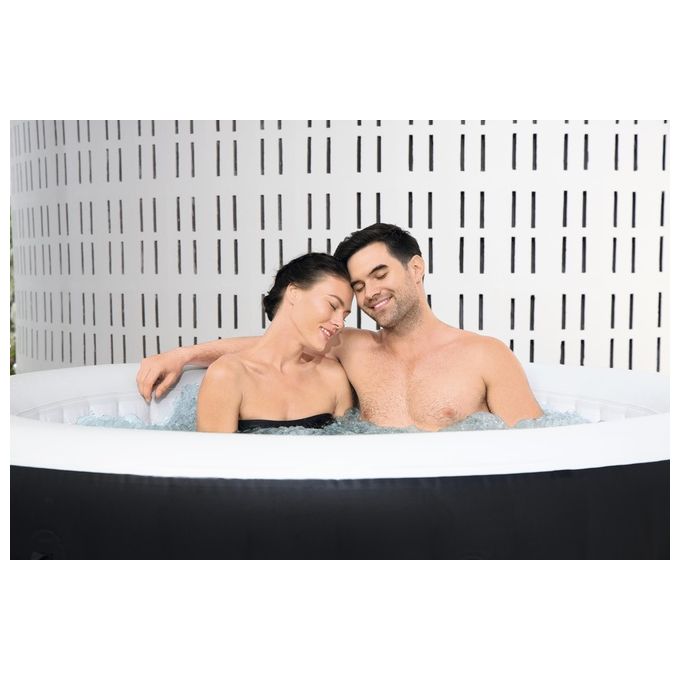 Bestway 60001 Lay-Z-Spa Miami AirJet Piscina Idromassaggio Gonfiabile 180x66 cm 4 Persone 40°C Freeze Shield colore Nero