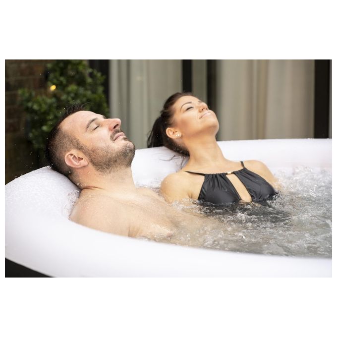 Bestway 60001 Lay-Z-Spa Miami AirJet Piscina Idromassaggio Gonfiabile 180x66 cm 4 Persone 40°C Freeze Shield colore Nero