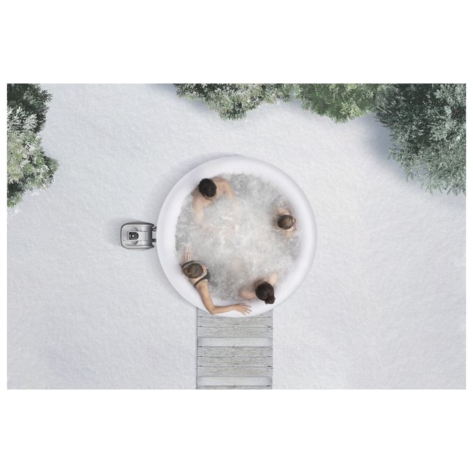 Bestway 60005 Lay-Z-Spa Bahamas Idromassaggio Gonfiabile AirJet 120 getti 669 L 40°C per 4 persone 180x66 cm