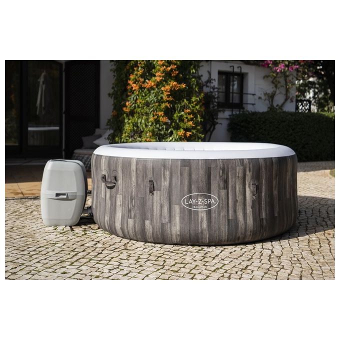 Bestway 60005 Lay-Z-Spa Bahamas Idromassaggio Gonfiabile AirJet 120 getti 669 L 40°C per 4 persone 180x66 cm
