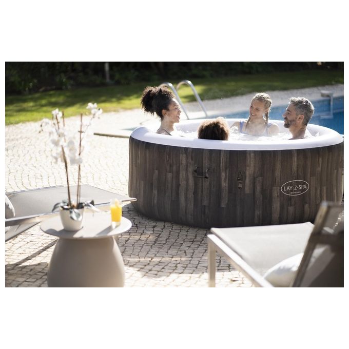 Bestway 60005 Lay-Z-Spa Bahamas Idromassaggio Gonfiabile AirJet 120 getti 669 L 40°C per 4 persone 180x66 cm